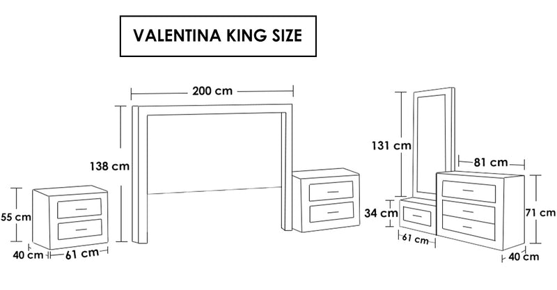 Recamara Valentina King Size 5 piezas - chocolate