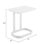 Mesa Lateral Exterior Friss - Blanco