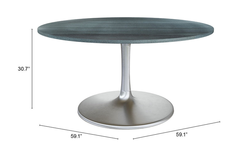 Mesa de Comedor Metropolis 2 - Plateado