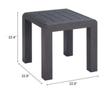Mesa Lateral Exterior Rolig - Negro