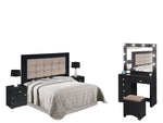 Recamara King Size Jennifer 5 Piezas - Negro