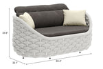 Love Seat Exterior Coral Reef - Gris