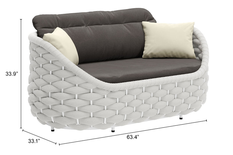 Love Seat Exterior Coral Reef - Gris
