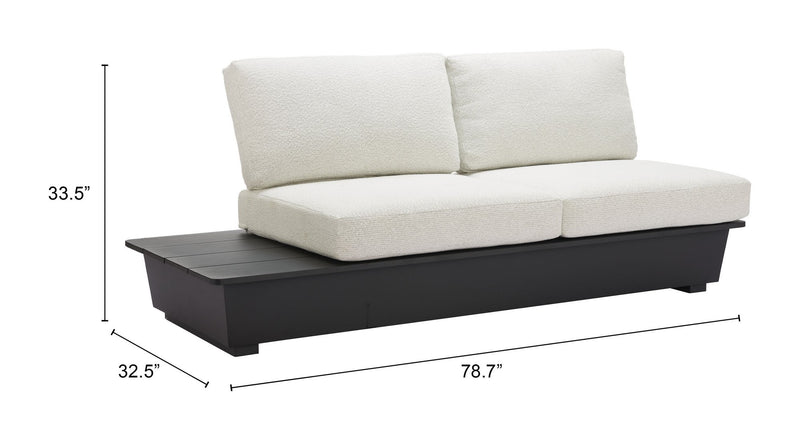 Love Seat Exterior Tien - Negro