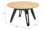 Mesa de Comedor Burl - Negro