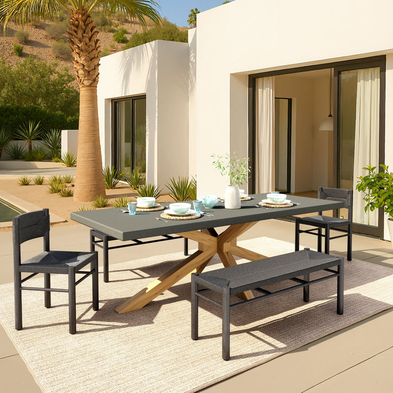Mesa de Comedor Exterior Suen - Gris