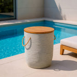 Mesa Lateral Exterior Biban - Gris
