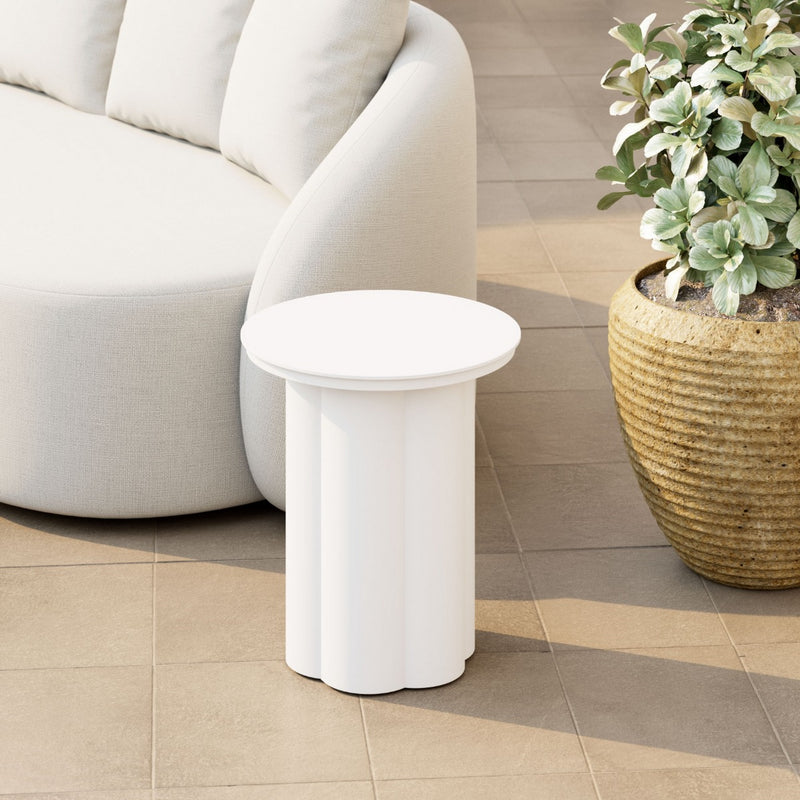 Mesa Lateral Exterior Kogur - Blanco
