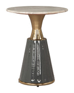 Mesa Lateral Glasa - Gris