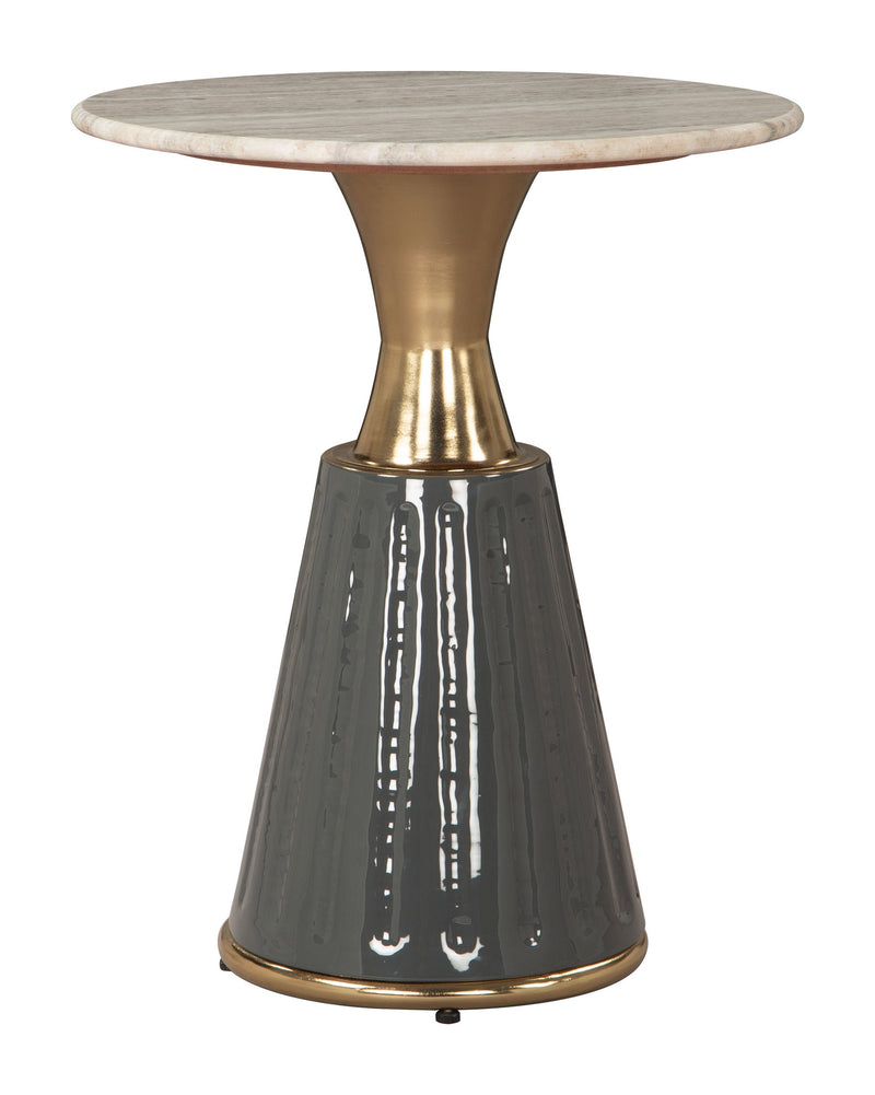 Mesa Lateral Glasa - Gris