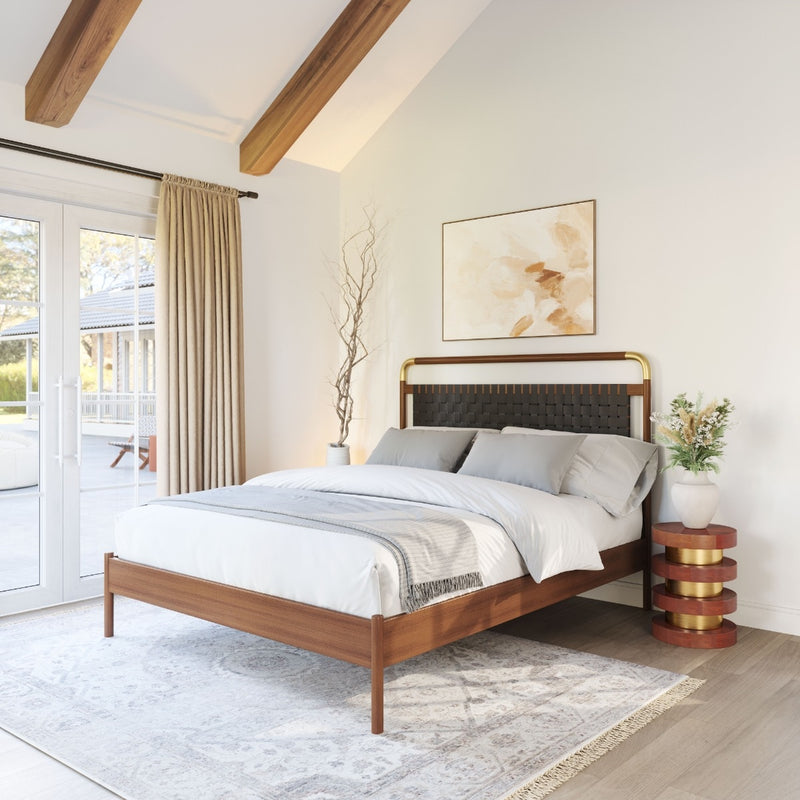 Cama Queen Size Netz - Nogal
