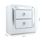 Set de 2 Buros Emilia - Blanco y Plata
