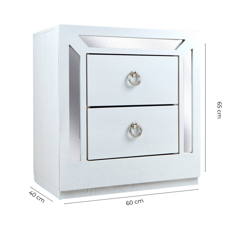Buro Emilia - Blanco y Plata