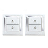 Set de 2 Buros Emilia - Blanco y Plata