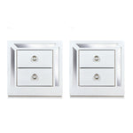 Set de 2 Buros Emilia - Blanco y Plata
