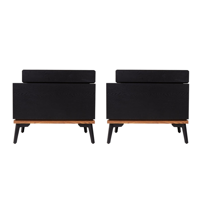 Set de 2 Buros Nara - Negro y Nogal