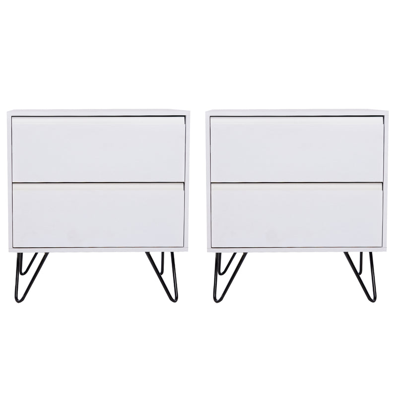 Set de 2 Buros Nixy - Blanco y Negro