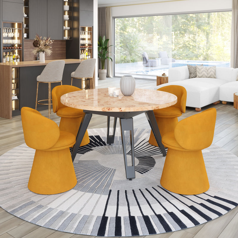 Mesa de Comedor Burl - Negro