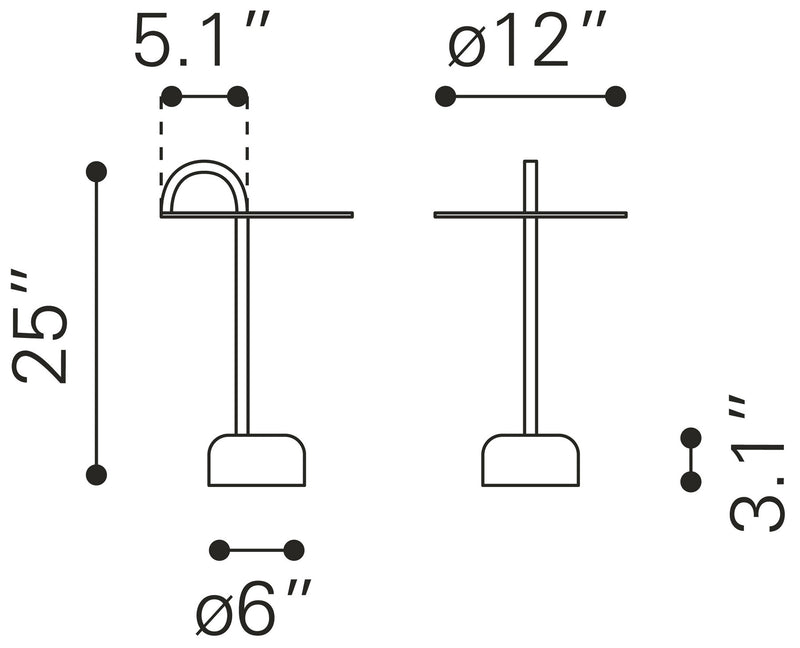 Mesa Lateral Will - Blanco