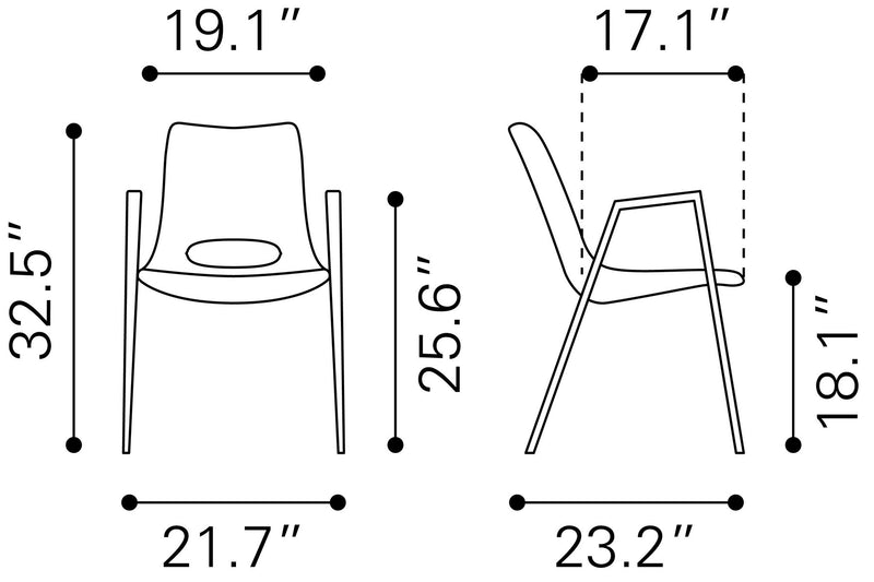 Silla de Comedor Dede - Negro