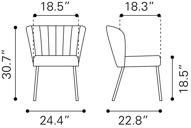 Silla de Comedor Aimee - Gris