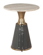 Mesa Lateral Glasa - Gris