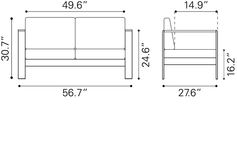 Sofa de Exterior Cosmopolitan - Plateado