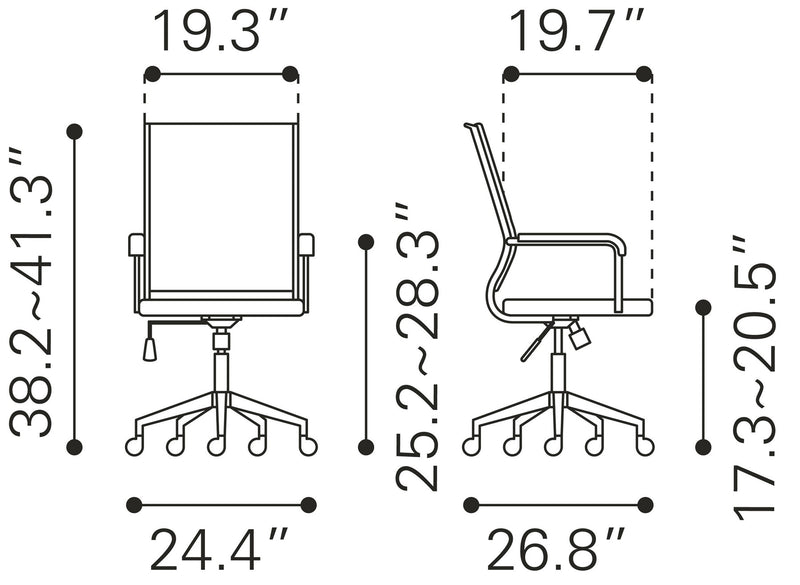 Silla de Oficina Auction - Negro