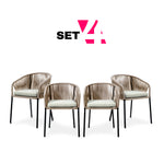 Set de 4 Sillas para Exterior Lumina - Beige