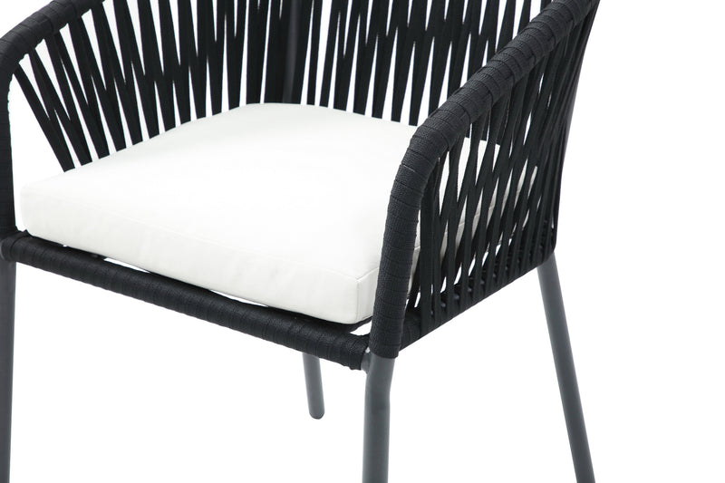 Set de 4 Sillas para Exterior Lumina - Negro
