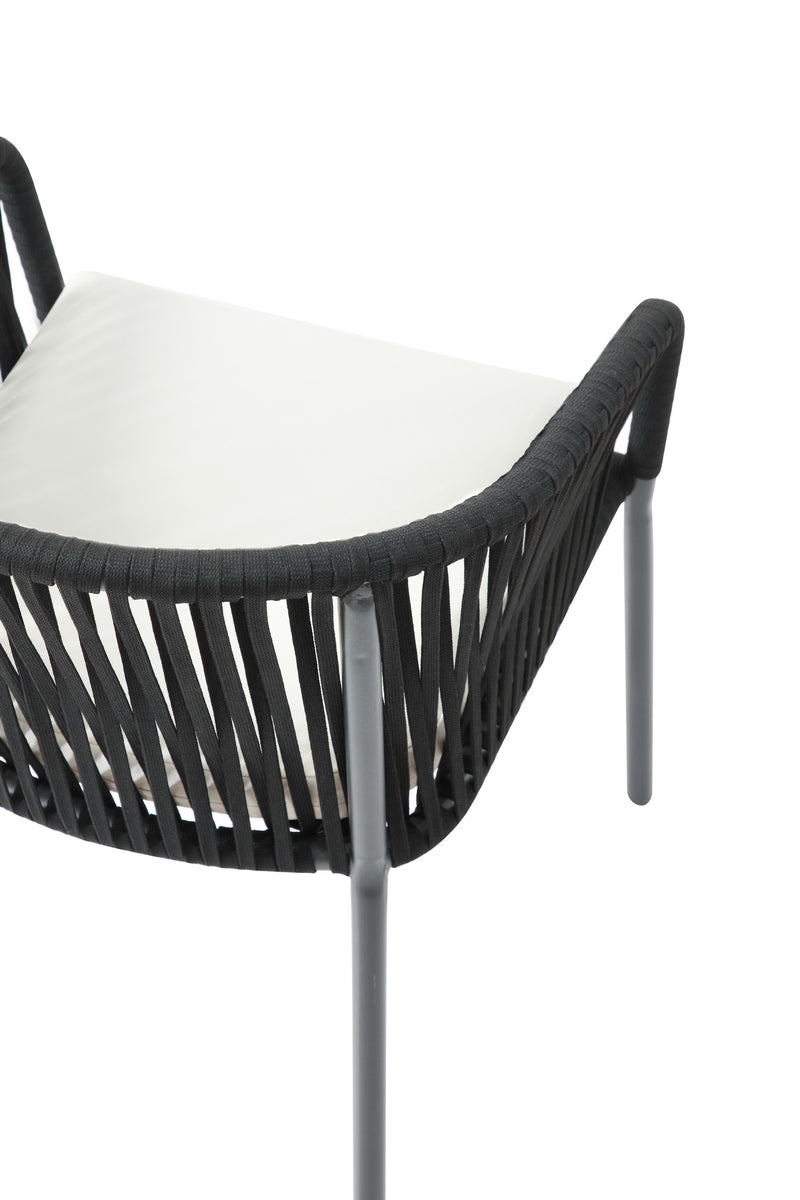 Set de 4 Sillas para Exterior Lumina - Negro