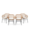 Set de 4 Sillas para Exterior Karelia - Cafe