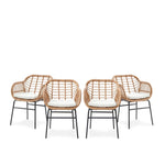 Set de 4 Sillas para Exterior Karelia - Cafe