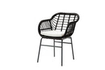 Set de 4 Sillas para Exterior Karelia - Negro