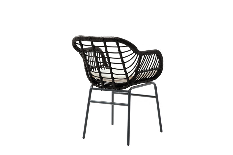 Set de 4 Sillas para Exterior Karelia - Negro