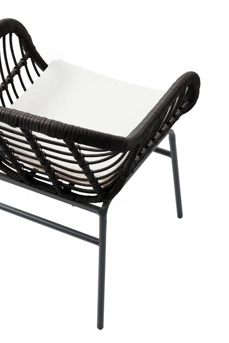 Set de 4 Sillas para Exterior Karelia - Negro