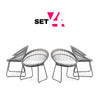 Set de 4 Sillas para Exterior Jaspis - Gris