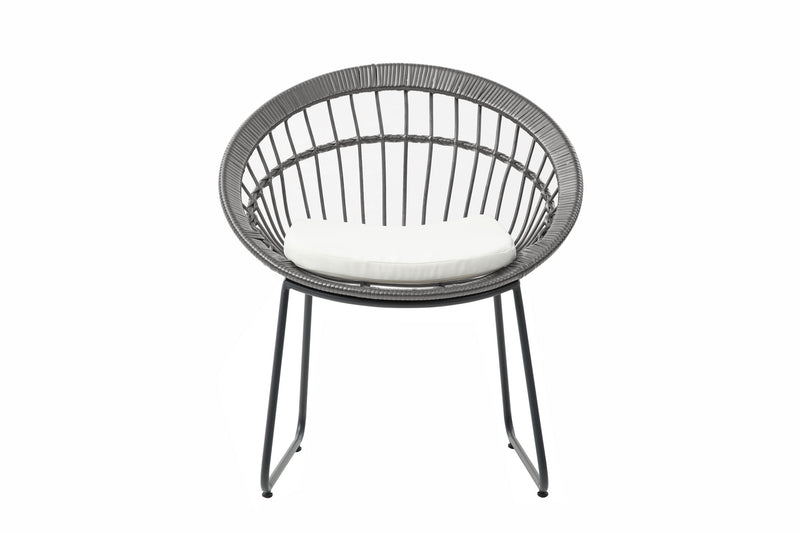Set de 4 Sillas para Exterior Jaspis - Gris