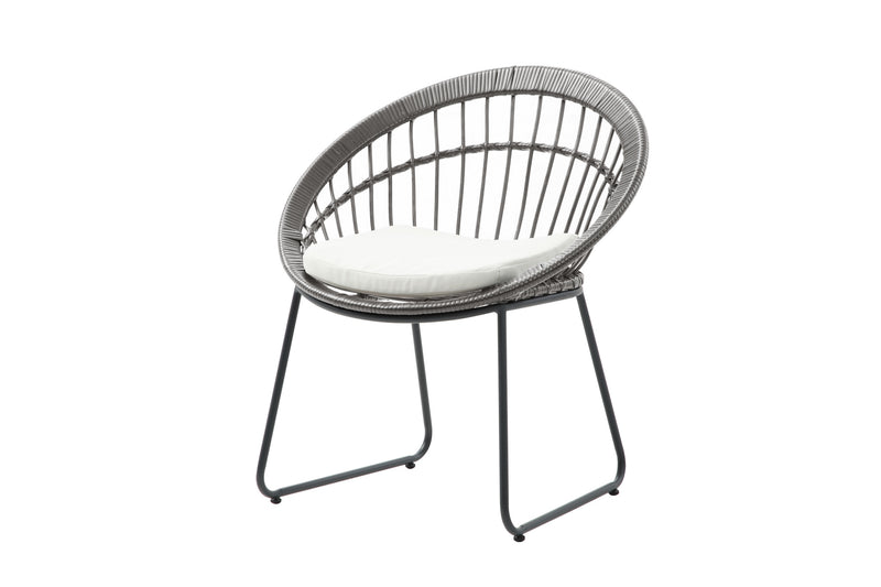 Set de 4 Sillas para Exterior Jaspis - Gris