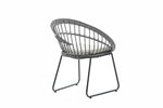 Set de 4 Sillas para Exterior Jaspis - Gris