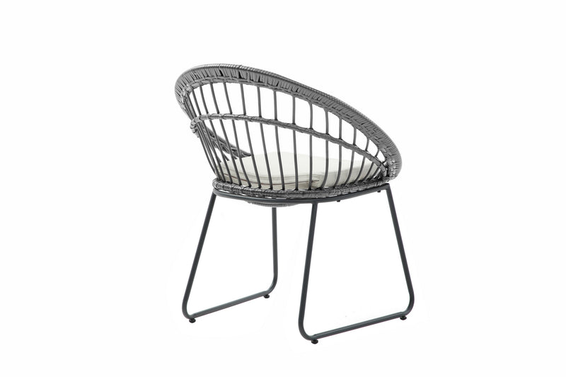 Set de 4 Sillas para Exterior Jaspis - Gris