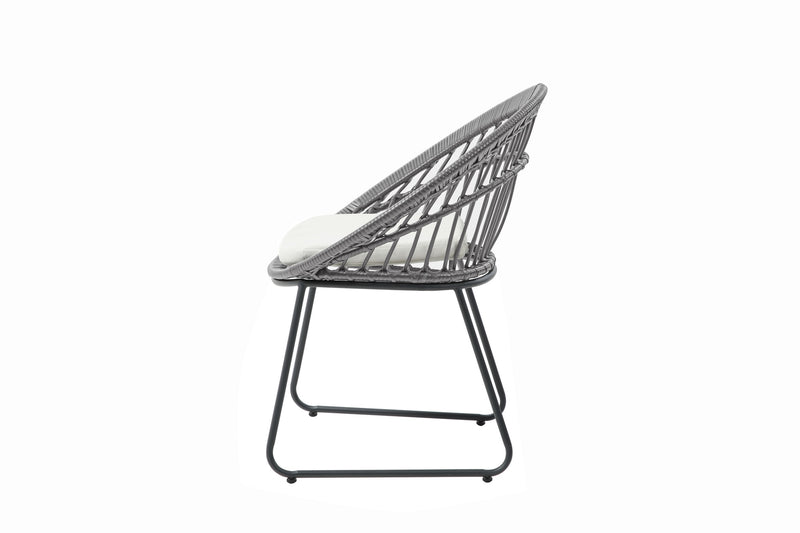 Set de 4 Sillas para Exterior Jaspis - Gris