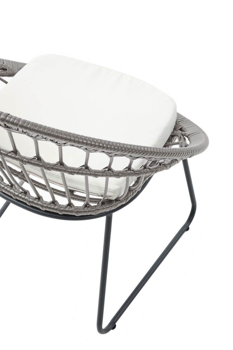 Set de 4 Sillas para Exterior Jaspis - Gris