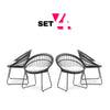 Set de 4 Sillas para Exterior Jaspis - Negro