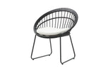 Set de 4 Sillas para Exterior Jaspis - Negro