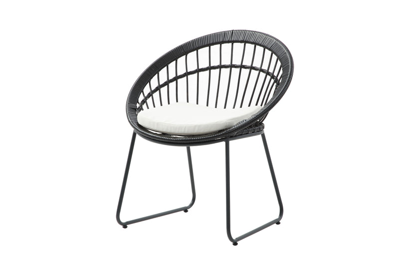 Set de 4 Sillas para Exterior Jaspis - Negro