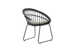 Set de 4 Sillas para Exterior Jaspis - Negro