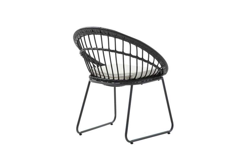 Set de 4 Sillas para Exterior Jaspis - Negro