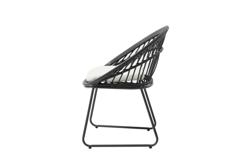 Set de 4 Sillas para Exterior Jaspis - Negro