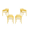 Set de 4 Sillas para Exterior Fenix - Amarillo
